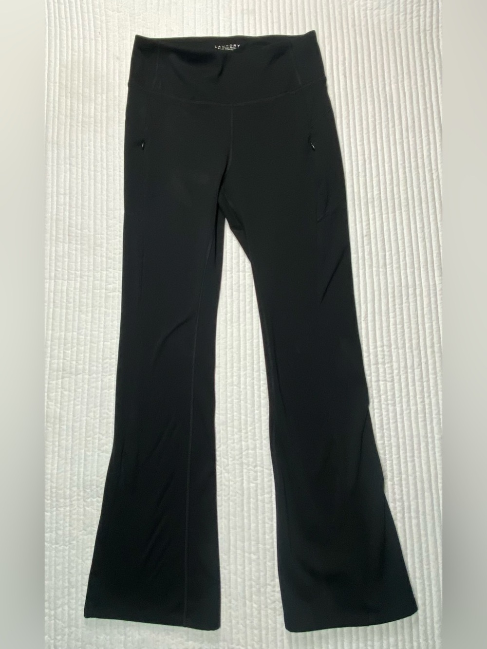 Laundry by Shelli Segal Black Fleece-Lined Flare Leggings